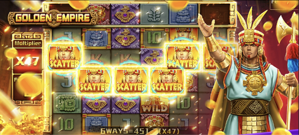 เกมสล็อต Golden Empire เข้า scatter รัวๆ